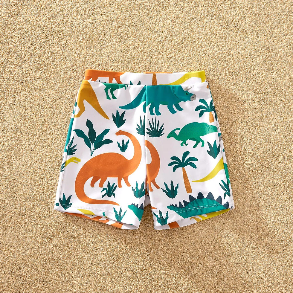 Thumbnail: PatPat Animal Dinosaur Print Family Matching Swimsuits