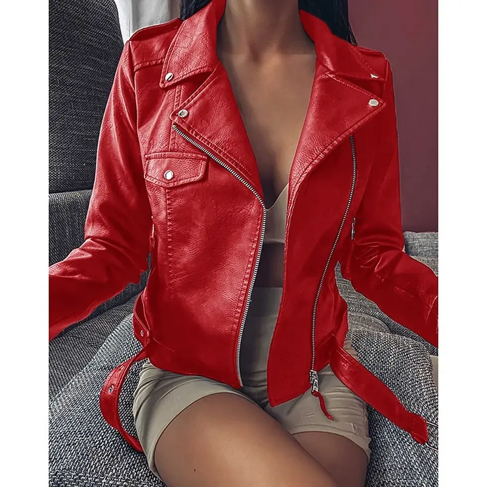 Thumbnail: Jacket Woman New Pu Leather Clothes Autumn/Winter Are Slim Leather Jacket Women