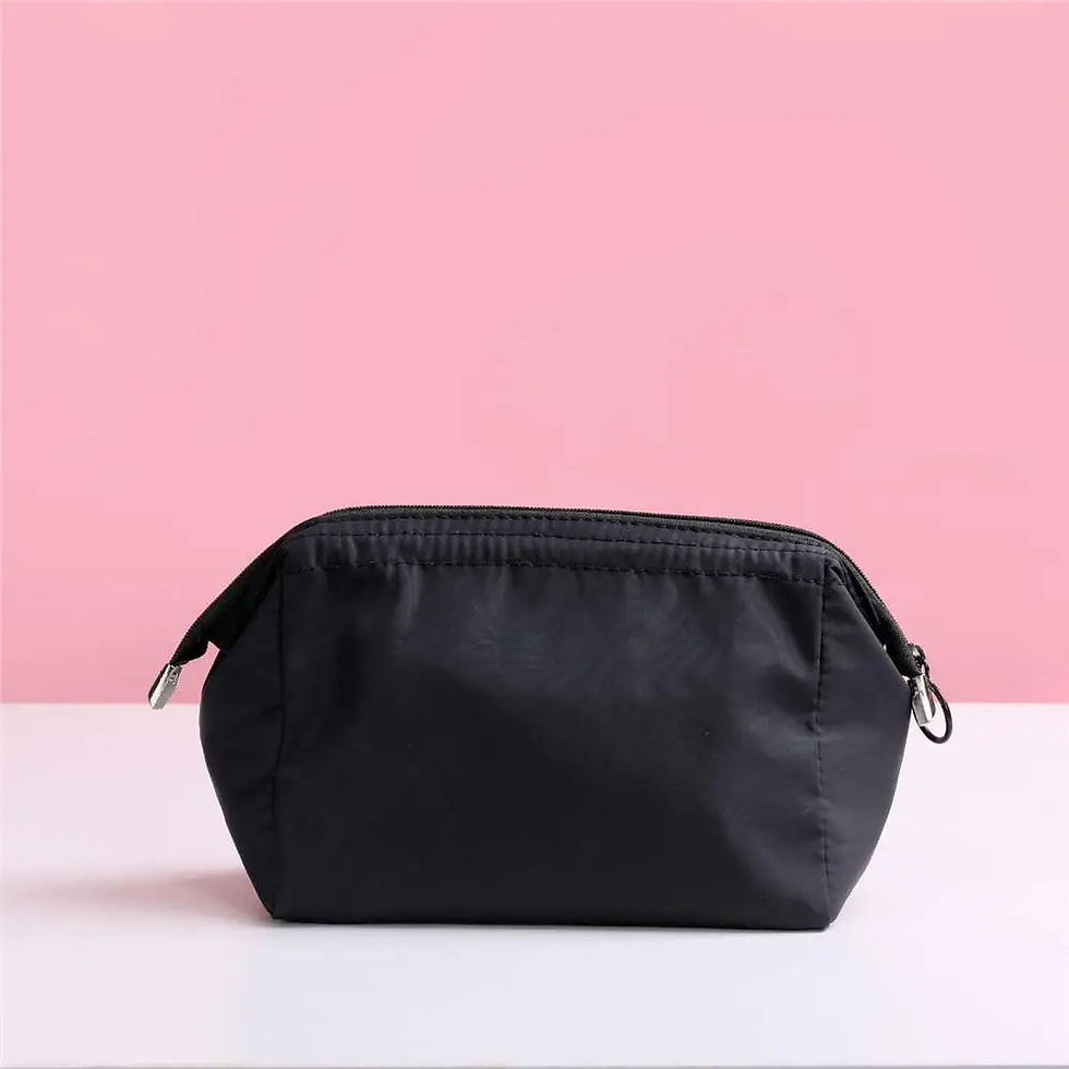 Thumbnail: Travel Cosmetic Bag Small Mini Portable PU Makeup Bag Women Waterproof Bathroom