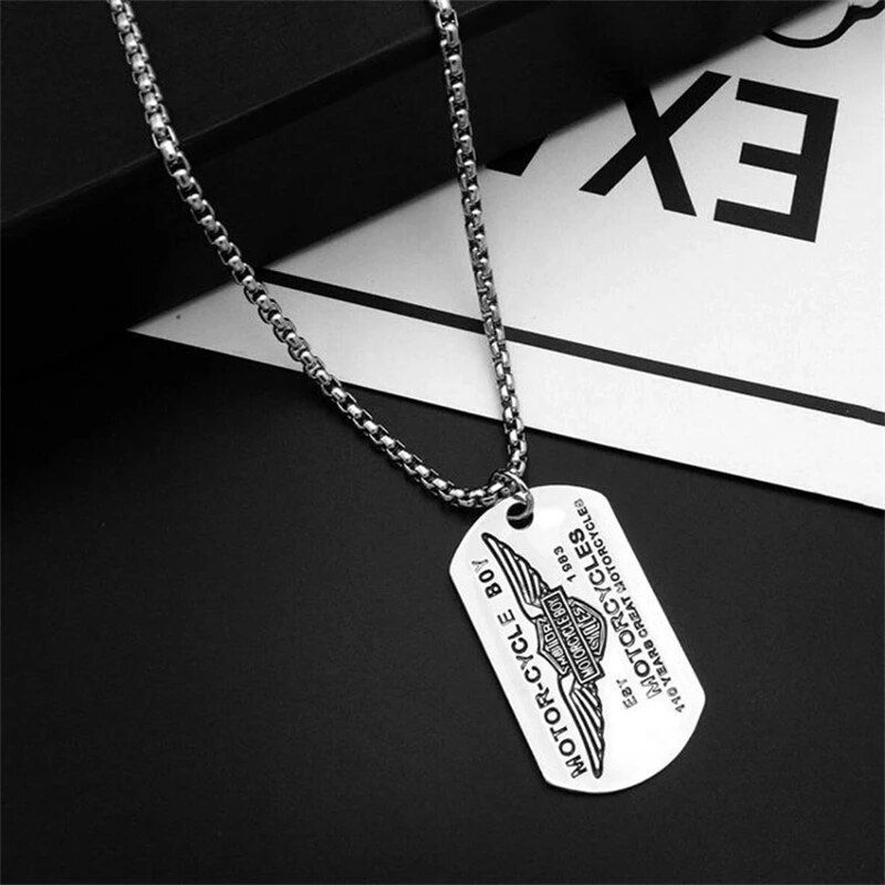 Thumbnail: Chaoren Versatile Air Force Military Brand Necklace Male Personality Street Pen