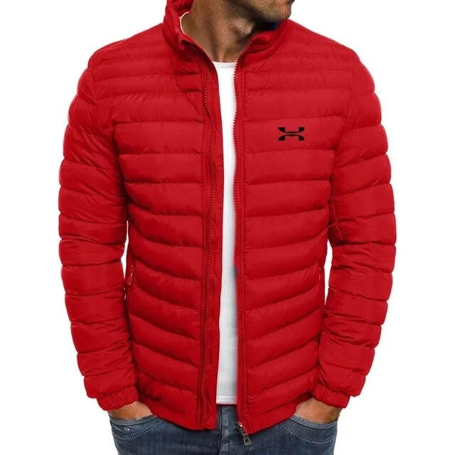 Thumbnail: 2023 Winter Jacket Men's Standing Collar Warm Parka Street Fashion Casual Baseb