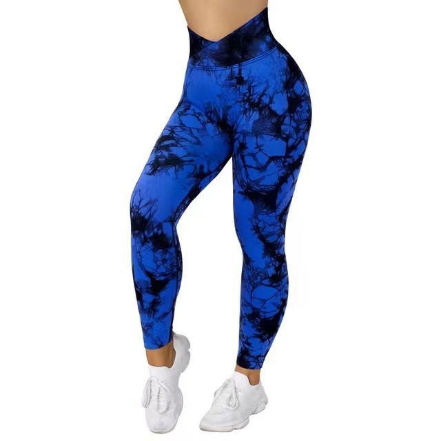 Seamless Tie Dye Leggings Women Yoga Pants Push Up Sport Fitness Running Gym Le