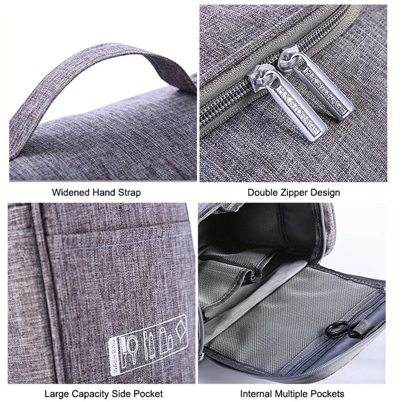 Thumbnail: 2022 Waterproof Hook Up for Women Cosmetic Bag Travel Organizer Men Makeup Bag