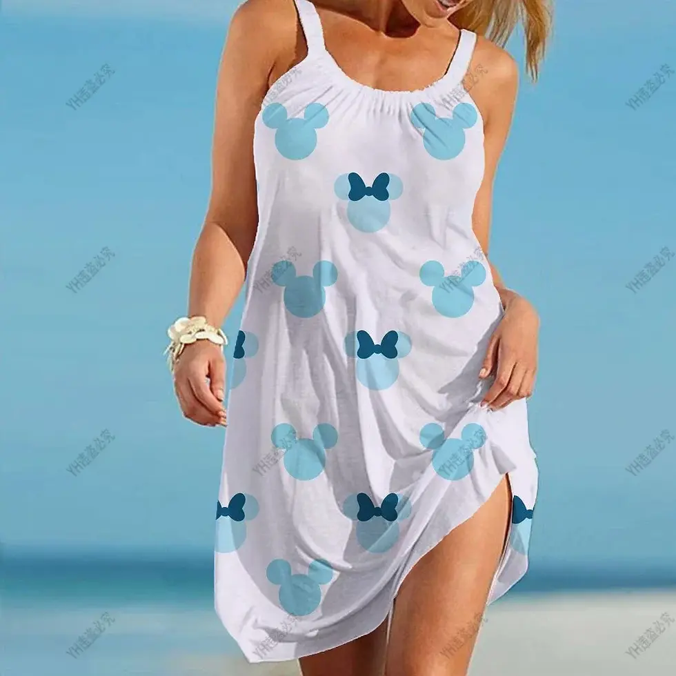 Thumbnail: slip dress Summer Elegant Dresses  Girl Sexy Minnie Mouse Women's Dress Sling W
