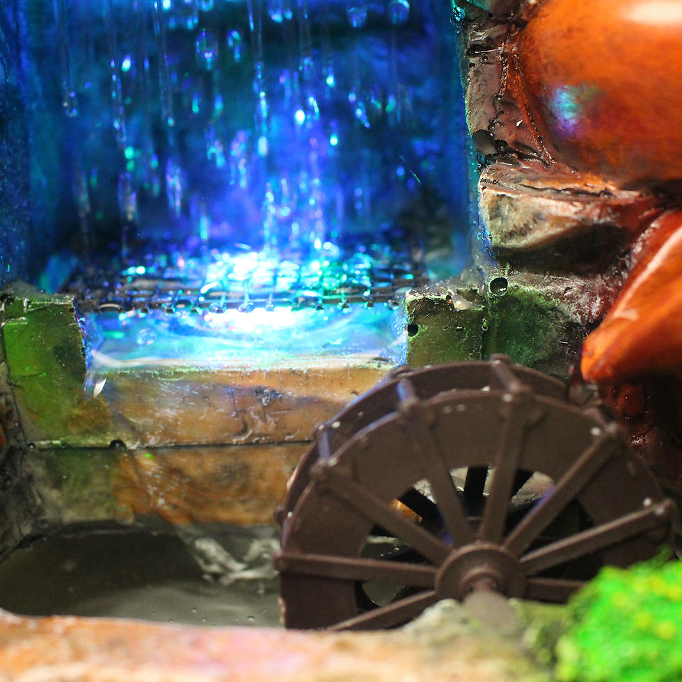 Thumbnail: Resin Rockery Mountain Waterfall Fountain Indoor Water Fountain Crafts Tabletop