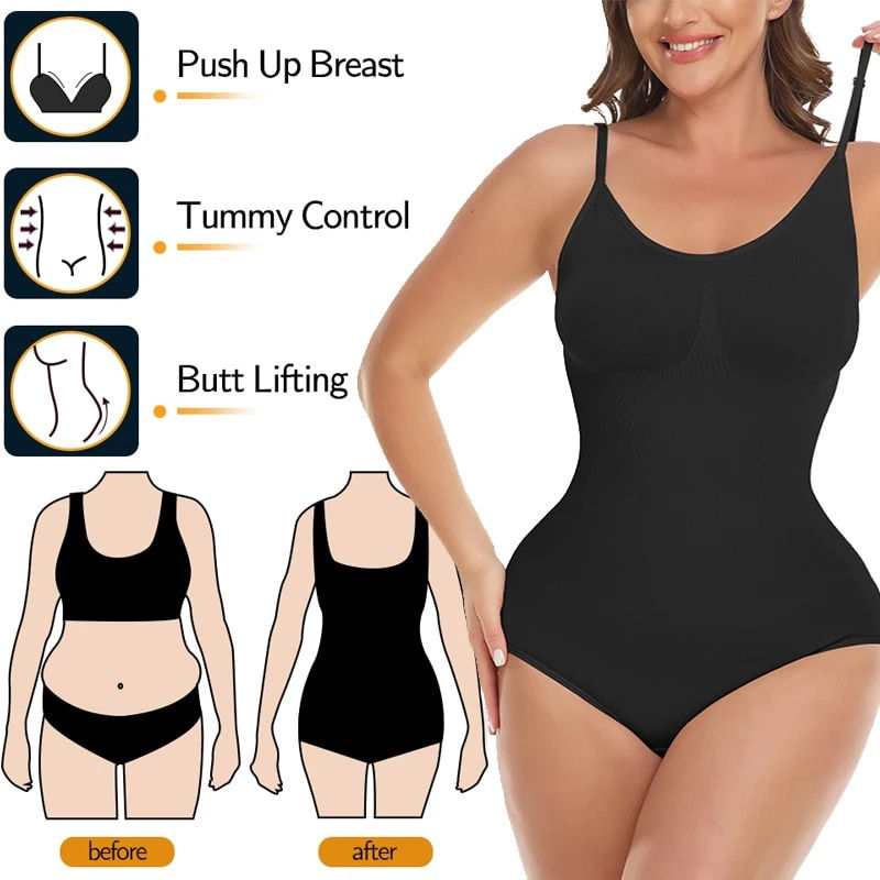 Thumbnail: Women's Plus Size Bodysuits Butt Lifter Shapewear Fajas Colombianas Tummy Contr