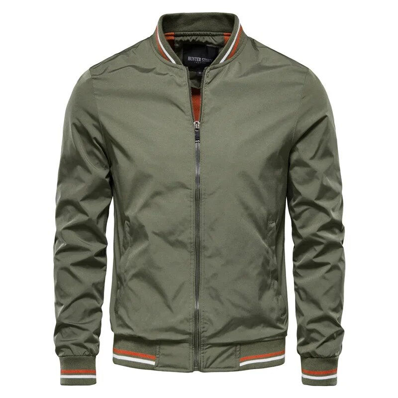 Thumbnail: Baseball Jacket Men Casual Stand Collar Bomber Mens Jackets Fit Jackets Print H