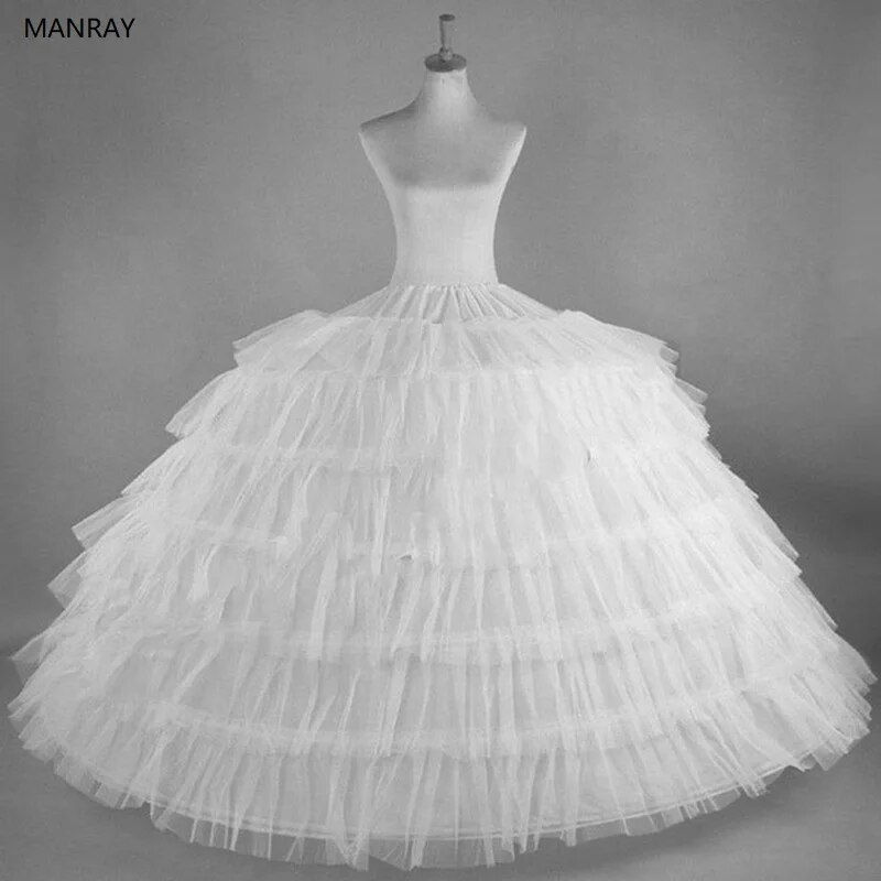 Thumbnail: MANRAY White Skirt Support 6 Hoops Petticoats Bride for Wedding Dress Woman Big