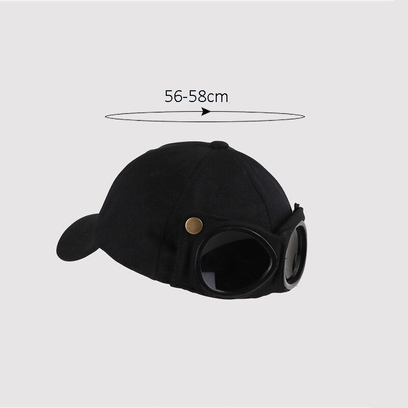 Thumbnail: New Aviator Hat Summer Personality Glasses Baseball Cap Female Unisex Sunglasse