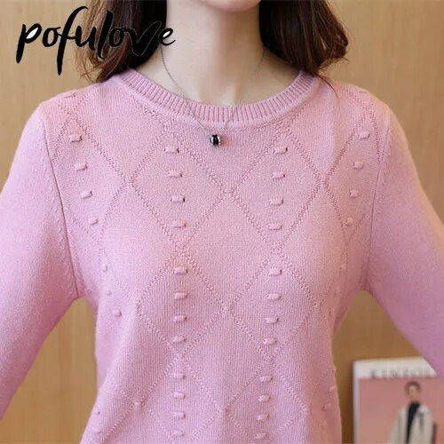 Thumbnail: Sweater Women's Autumn and Winter New Style Women's Korean Loose Knit Sweater M