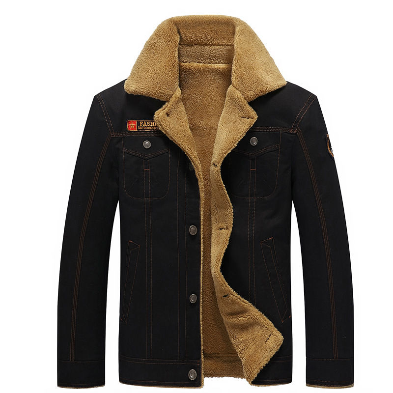 2023 Winter Bomber Jacket Men Air Force Pilot MA1 Jacket Warm Male fur collar M