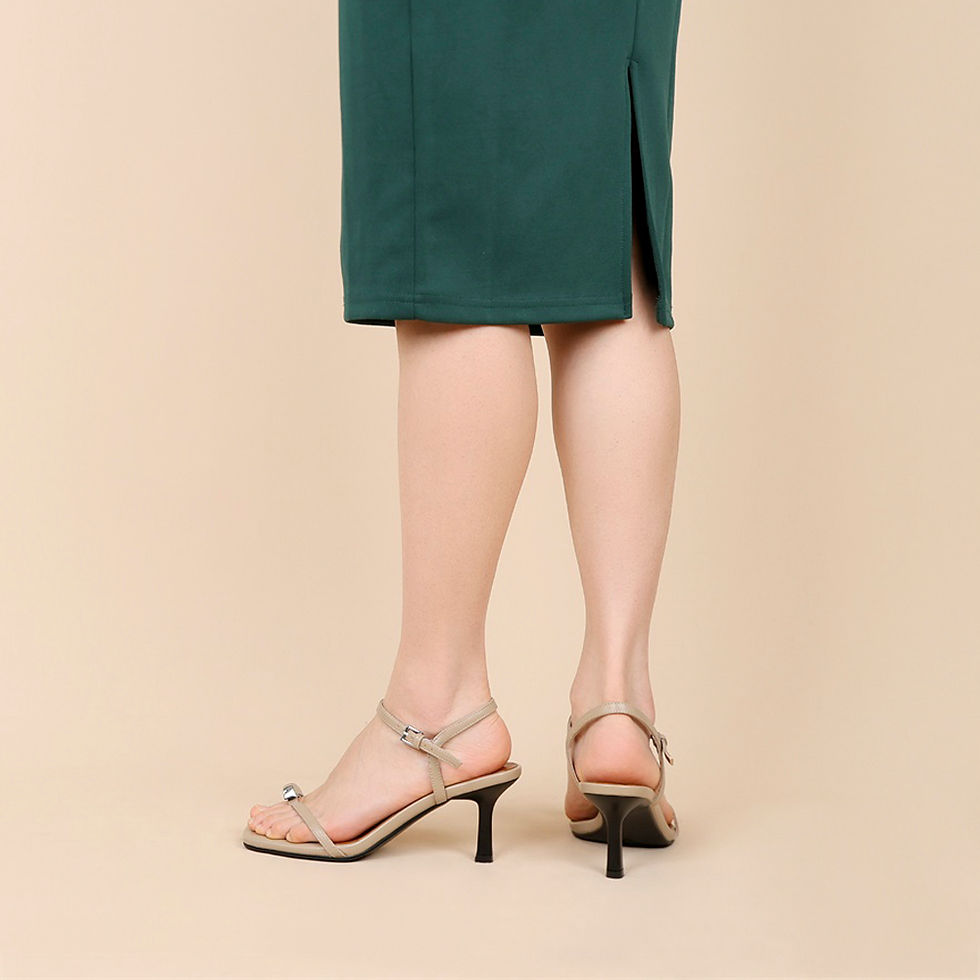 Thumbnail: Taoffen Fashion Thin Heels Women's Sandals Handmade Open Toe Square Toe Modern 