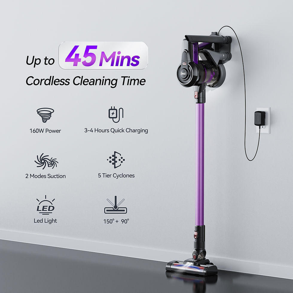 Thumbnail: INSE N660 Cordless Vacuum Cleaner,6 in 1 Powerful Stick Handheld Vacuum with 22