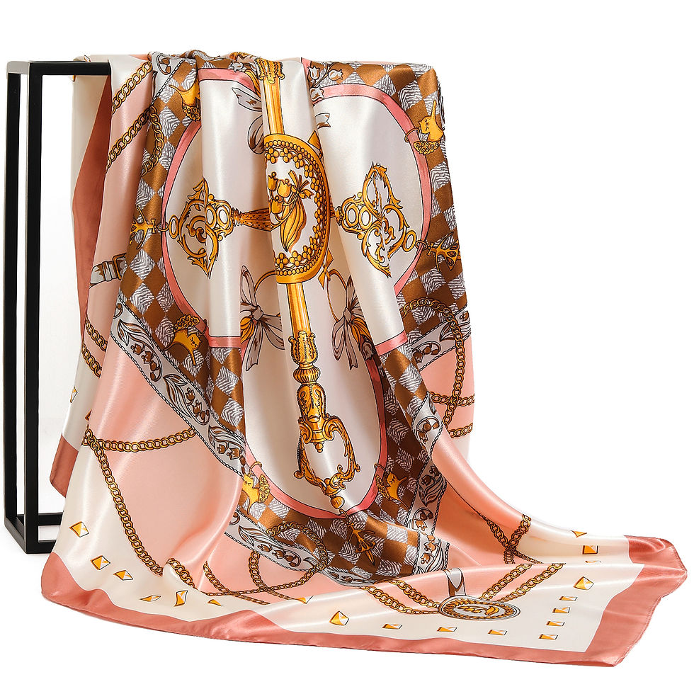 Thumbnail: 90*90cm Women Scarf Silk Feeling Hair Neck Square Brand Office bandanna muffler