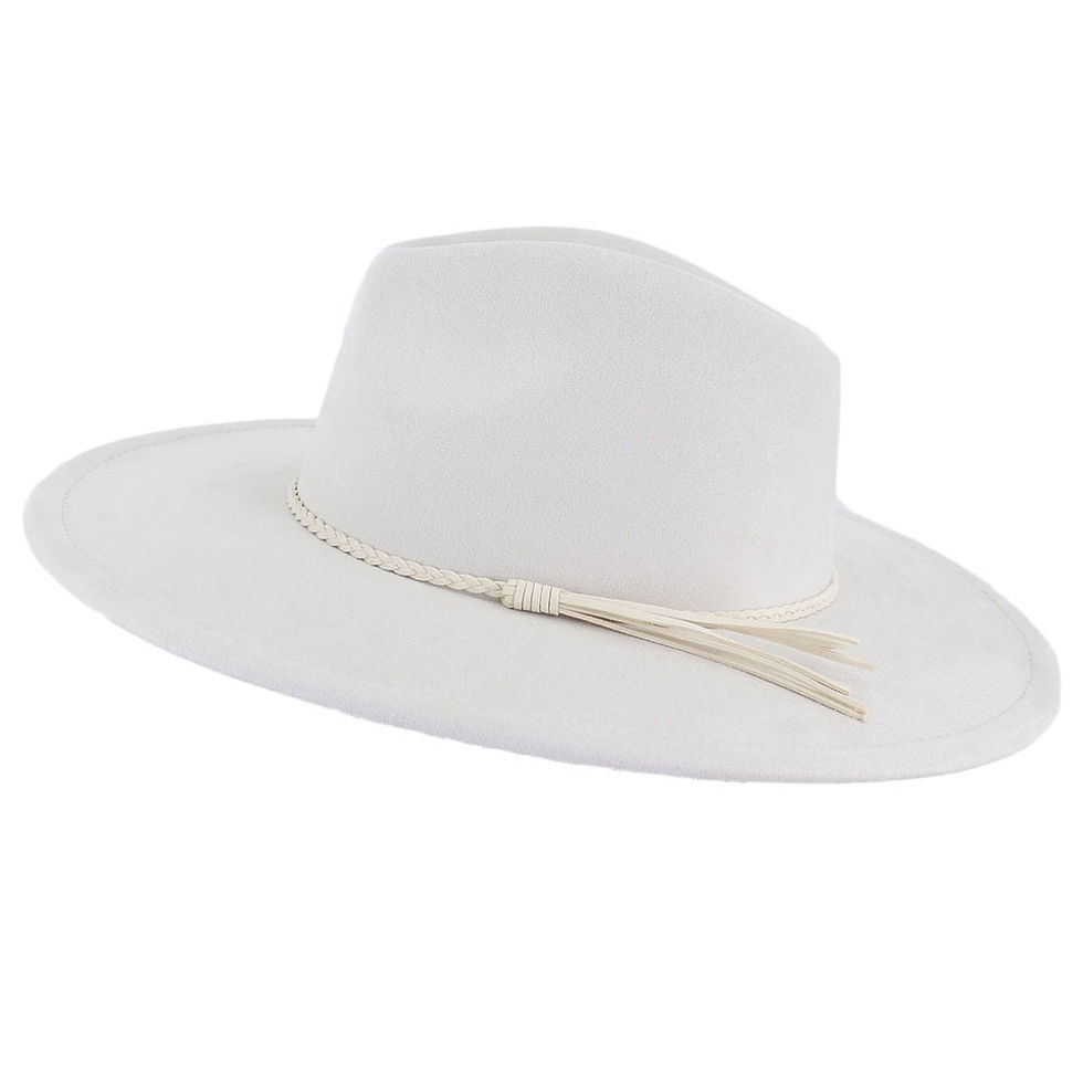 Thumbnail: Suede Top Hat 9.5cm Wide Brim Fedora Hat Men Women Autumn Winter Felt Jazz Hats