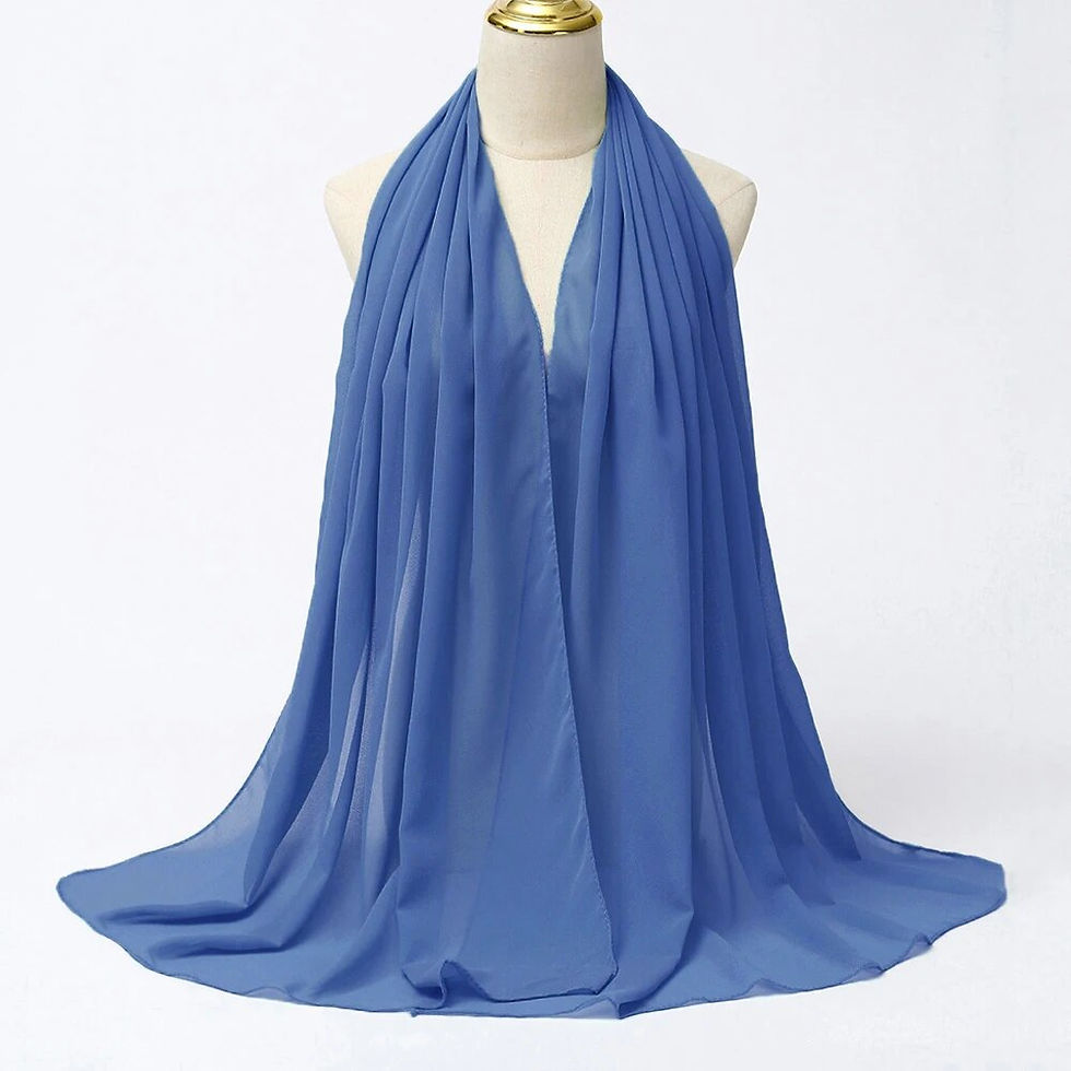 Thumbnail: Muslim Chiffon Hijab Scarf Women Long Solid Color Head Wrap For Women Hijabs Sc