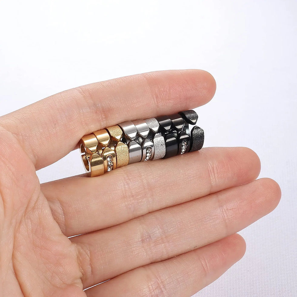 Thumbnail: 1 Pair/9 Pairs Non-Piercing Earrings Stainless Steel Clip On Hoop Earrings For 