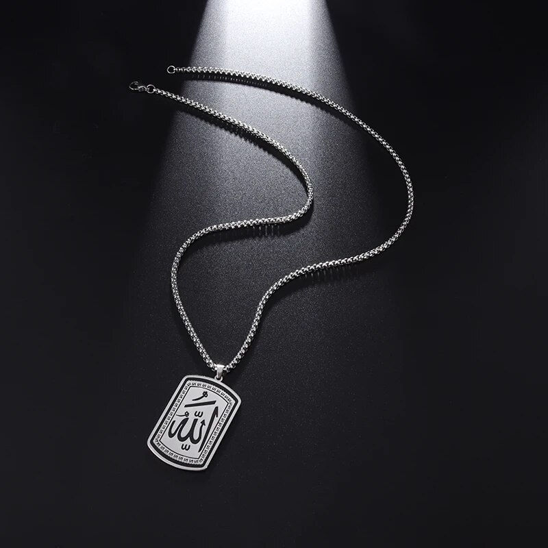 Thumbnail: Tricolor Army Brand Trendy Men\'s Titanium Steel Necklace Sweater Chain Jewelry
