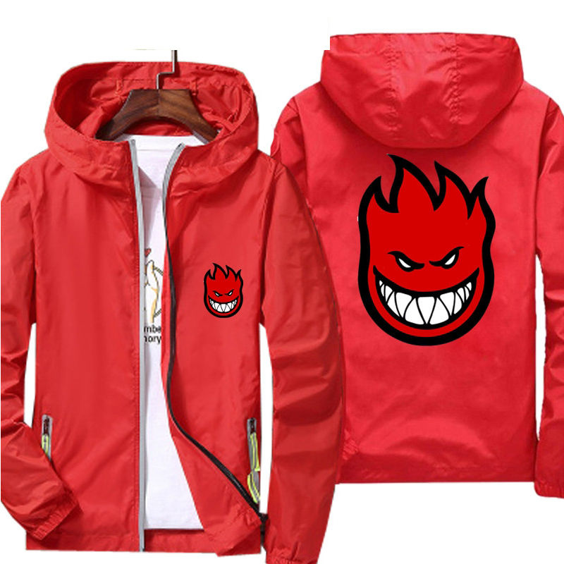 Thumbnail: Ripper Spitfire Zombie Wheels Bomber Men Jacket Plus Size Thin Windbreaker Skin