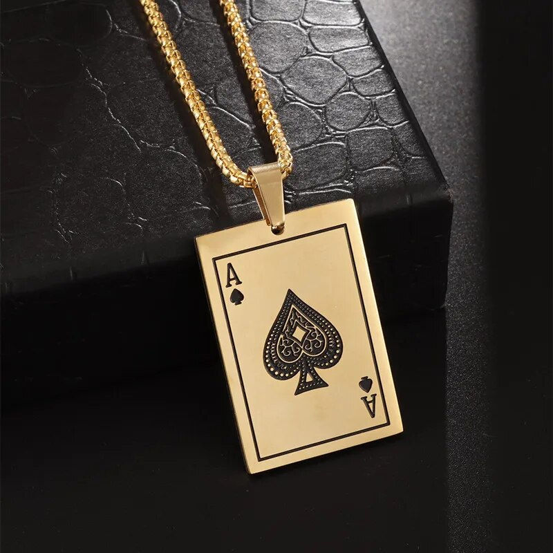 Miniatura: Fashion Personality Military Tag Glossy Rectangle Stainless Steel Pendant Neckl