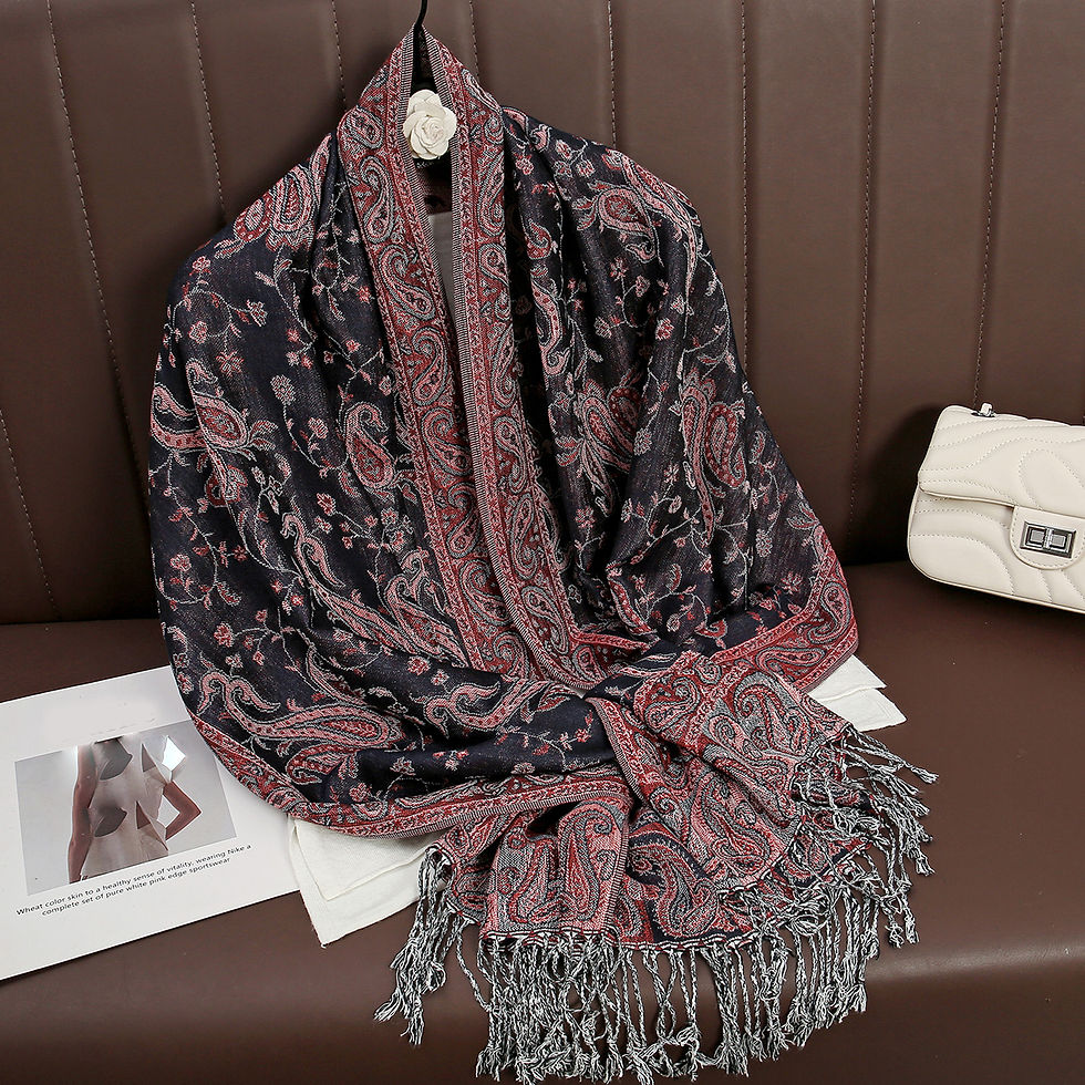 Thumbnail: Luxury Brand Autumn Cashmere Pashmina Shawl Lady Wrap Warm Winter Scarves Desig