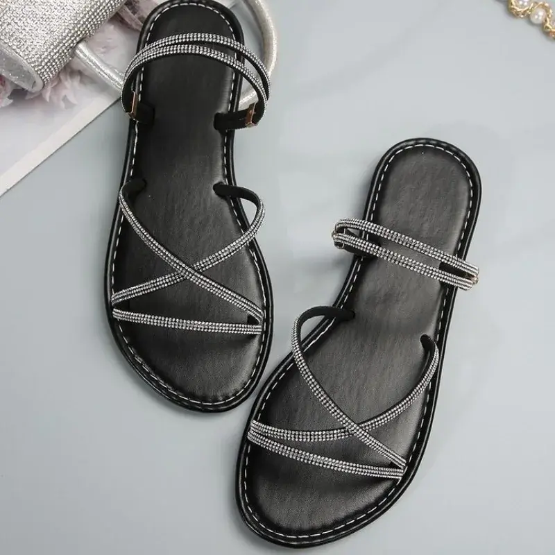 Miniature : Women Sandals 2024 Summer Fashion Pointed Open Toe Sexy Slim Heel Casual Plus S