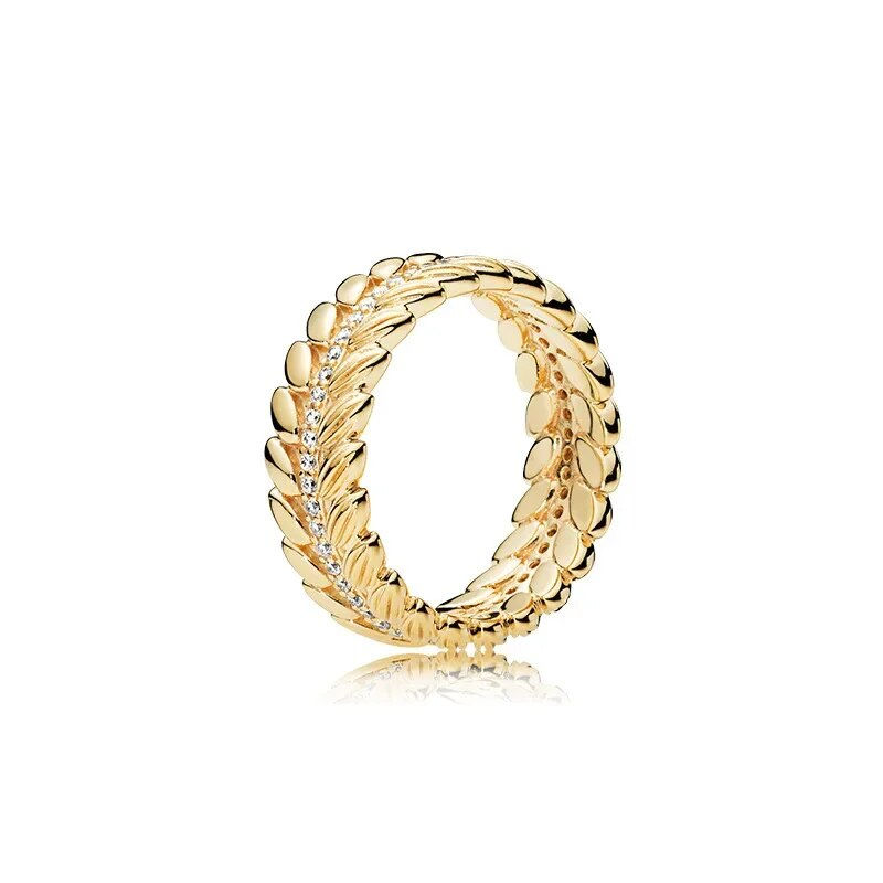 Thumbnail: Hot Selling 925 Sterling Silver Gold Color Series Shiny Zircon Double heart-sha
