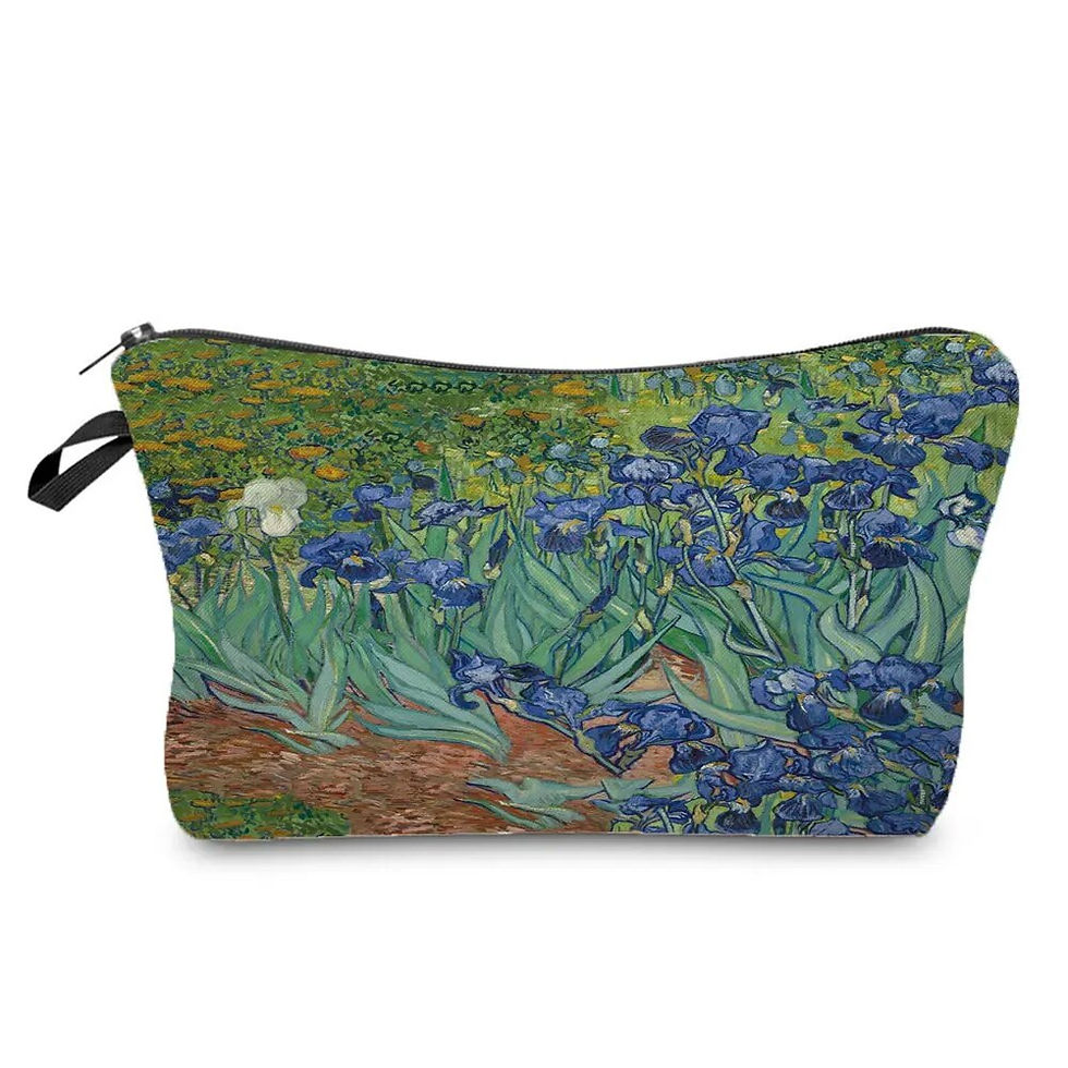 Thumbnail: Makeup Bag with Van Gogh Starry Night Sunflower Oil Painting Cute Organizer Bag