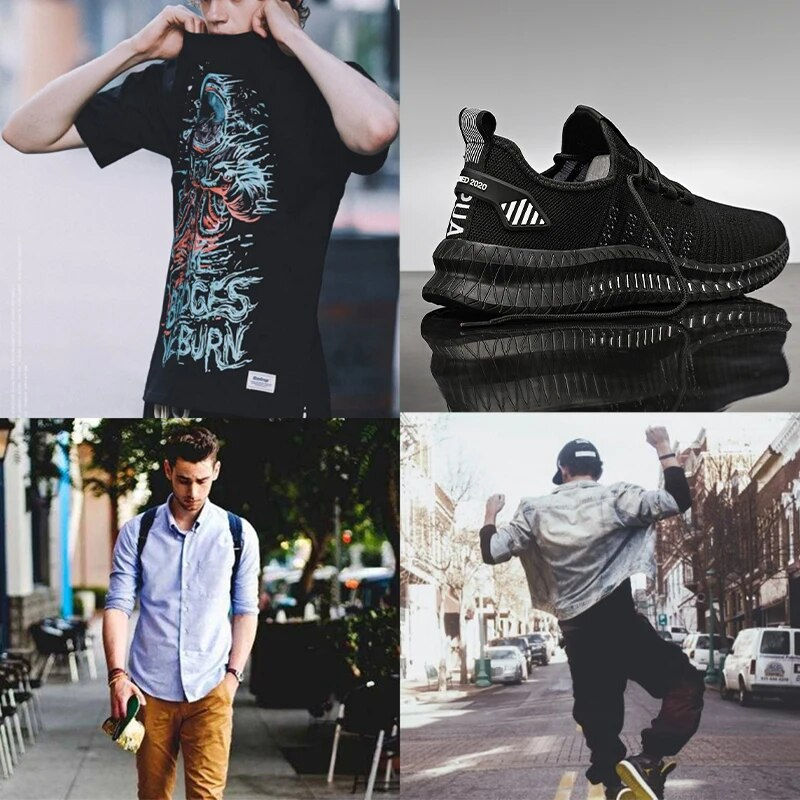 Thumbnail: Lightweight Men's Running Shoes Outdoor Breathable Men Sports Shoes Anti-slip M