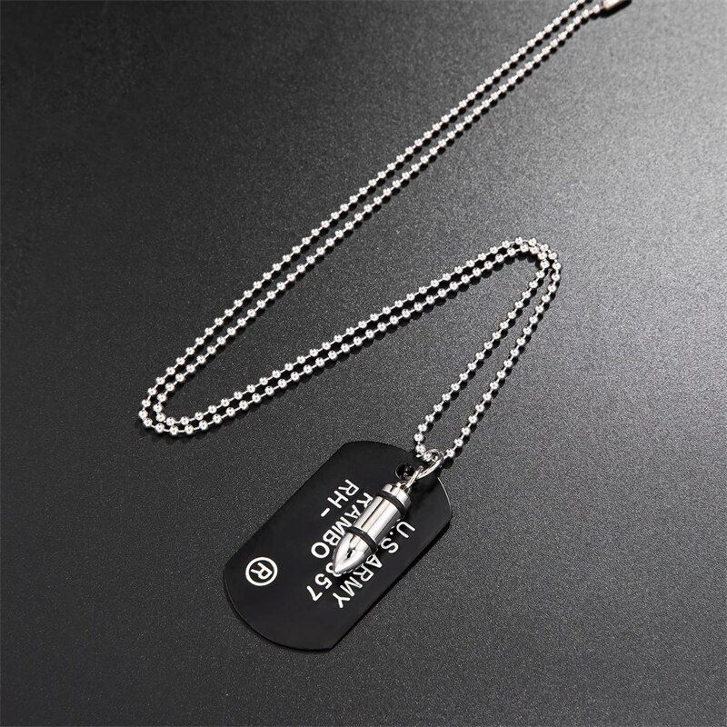 Thumbnail: Chaoren Versatile Air Force Military Brand Necklace Male Personality Street Pen