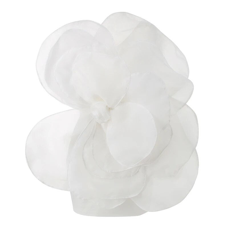 Miniaturebillede: Summer New Style White Oblique Shoulder Decorative Flower Dress Dress, Women's