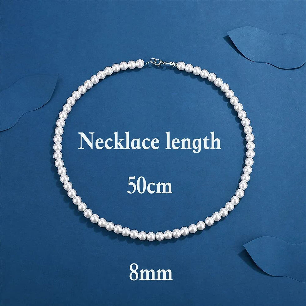 Thumbnail: High-End Simple Alloy Beads Pearl Necklace Man Choker Jewelry for Woman Accesso
