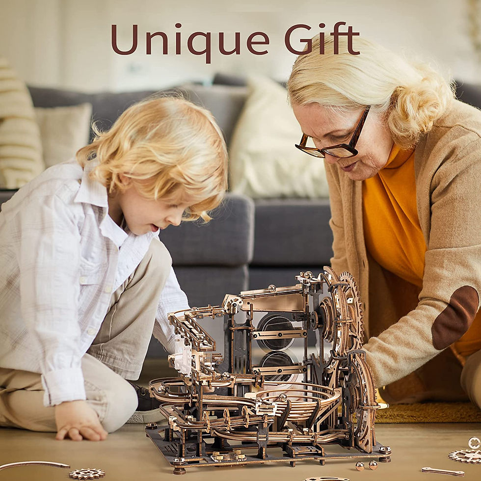Thumbnail: Robotime ROKR Marble Night City 3D Wooden Puzzle Games Assembly Waterwheel Mode
