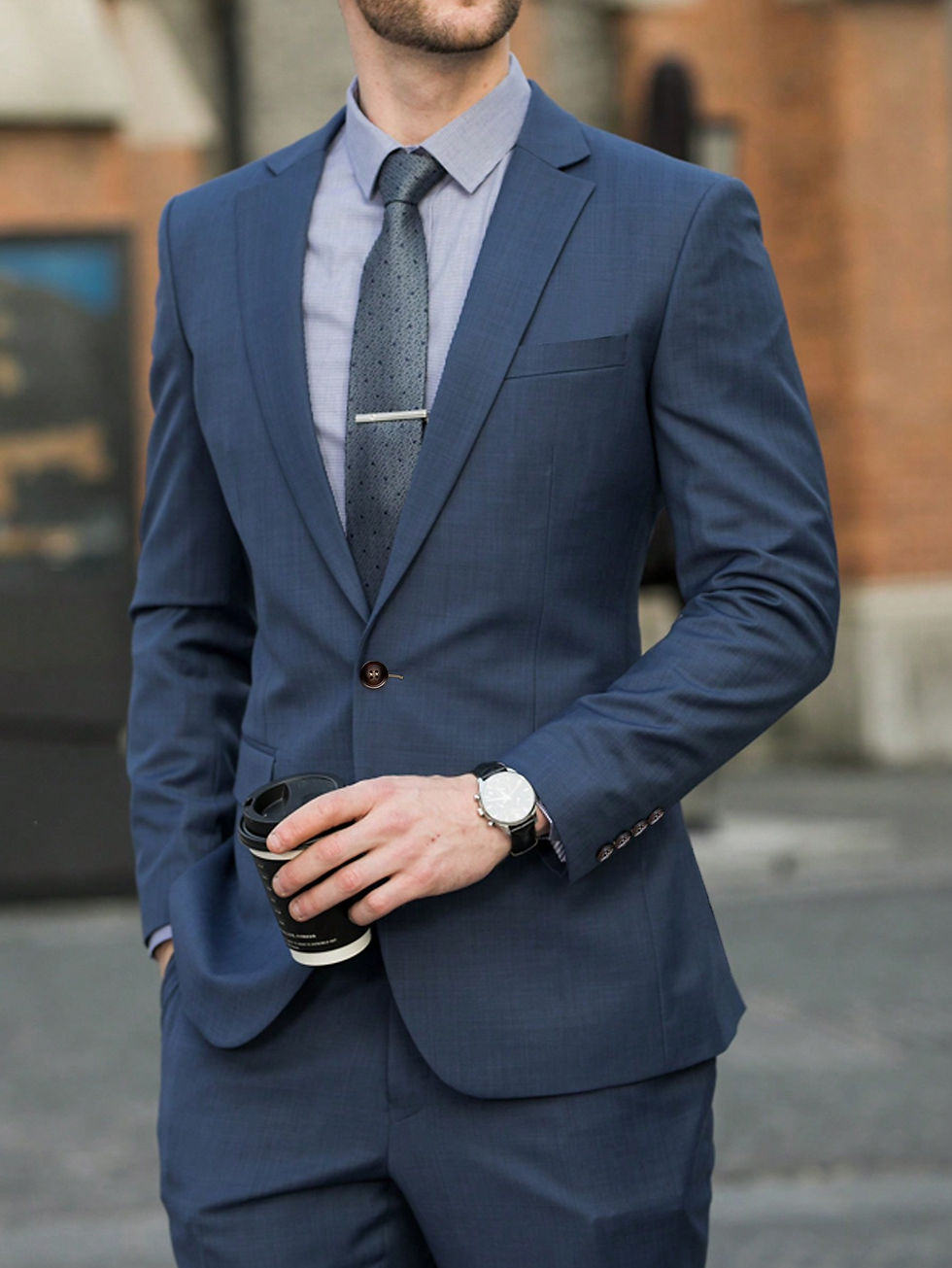 Thumbnail: Manfinity Mode Men's Solid Color Suit