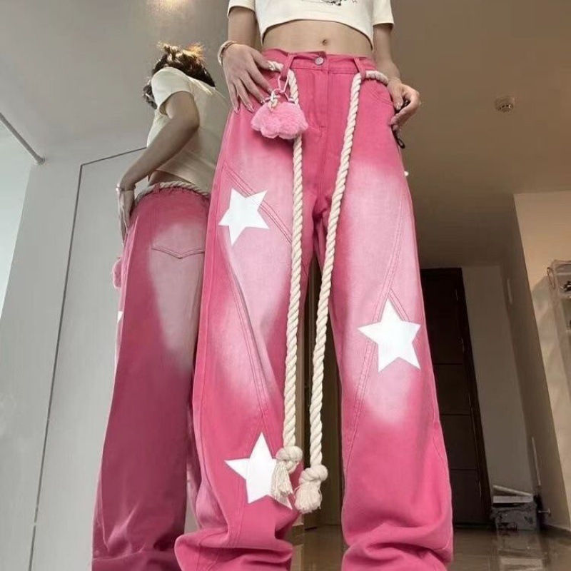 Thumbnail: Dopamine Girls Wear New XINGX Embroidered Jeans