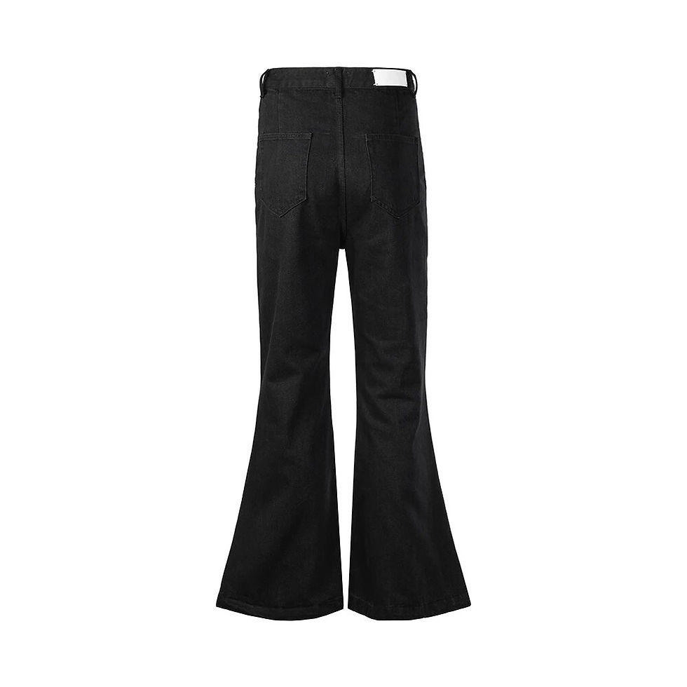 Thumbnail: Y2K RO Style Wide Leg Black Vintage Jeans Flare Pants Men's Harajuku Solid Stre