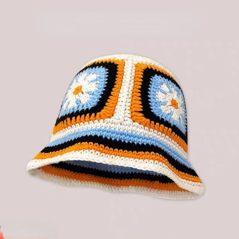 Miniatura: 2023 Autumn New Crochet Korean Handmade Bucket Hat Women Weaving Knitted Hat Y2