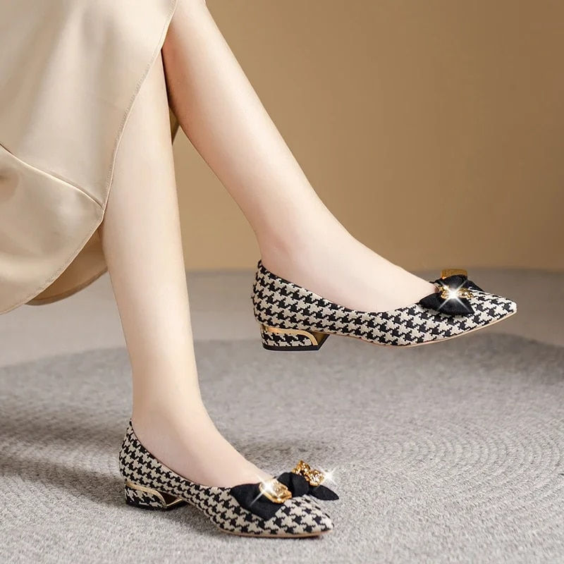 Miniaturbild: 2023 New Rivet Pointed Toe Shallow Women Shoes Zapatos De Mujer Spring/Autumn L