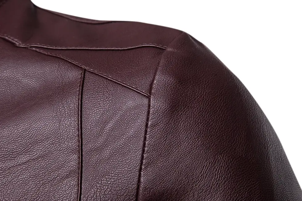 Thumbnail: Spring and autumn new men's Korean version slim standing collar PU leather jack