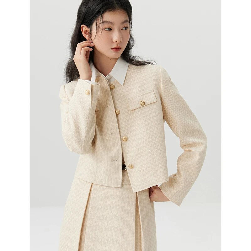 Thumbnail: ZIQIAO French Style Temperament Jacket Suit for Women 2024 Early Spring New Sho