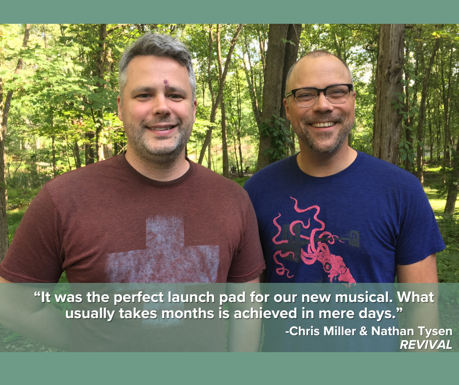 Rhinebeck Writers Retreat alumni writers Chris Miller and Nathan Tysen