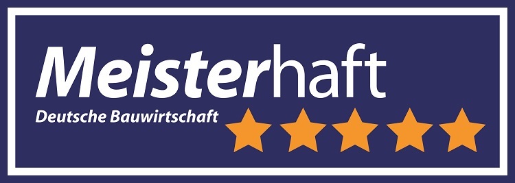 Meisterhaft Deutsche Bauwirtschaft Siegel mit 5 Sternen