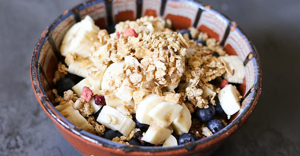 Blaubeer Banane Porridge