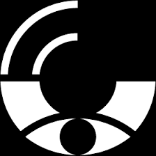 Abstraktes kreisförmiges Logo mit Augen-Symbol