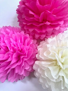 Set of 3 Tissue Paper Poms