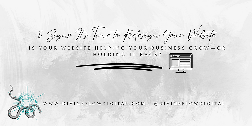 Modern business owner reviewing an outdated website on a laptop, considering a website redesign to improve performance and branding.