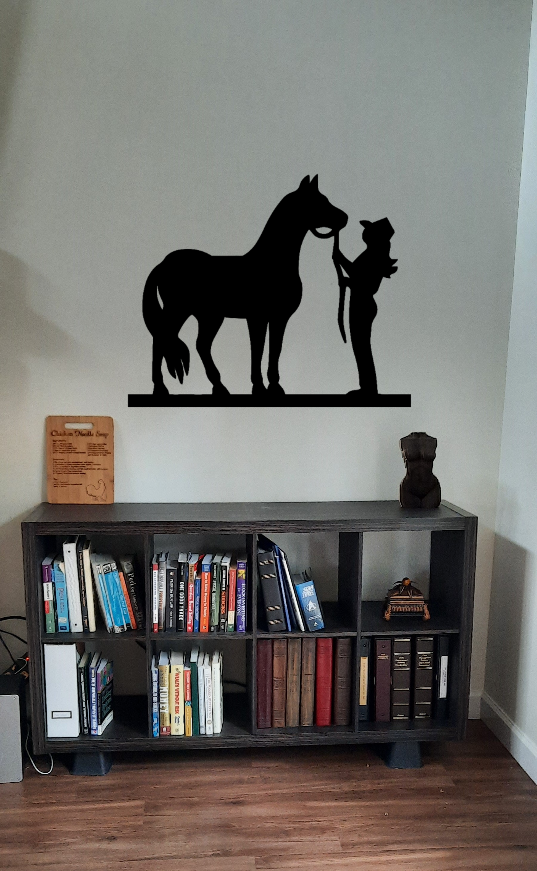Art Deco Cowgirl & Horse Mural Wall Décor