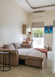 Guest bedroom with Sofa cum bed