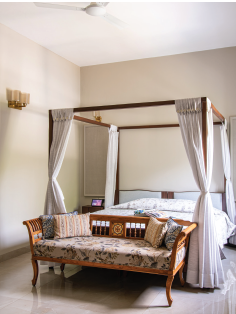 Luxury interior styling with textured fabrics, custom upholstery, and contemporary décor.