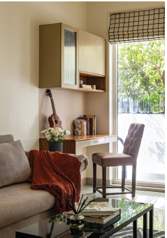 Premium bedroom interior featuring handcrafted furniture and elegant material detailing in a luxury family home.